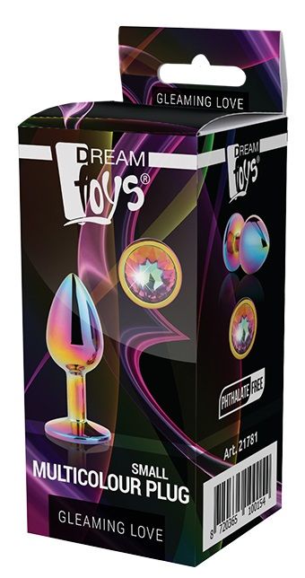 Голографическая анальная втулка с радужным кристаллом - 7,1 см. - Dream Toys - купить с доставкой в Севастополе