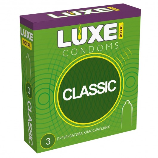 Гладкие презервативы LUXE Royal Classic - 3 шт. - Luxe - купить с доставкой в Севастополе