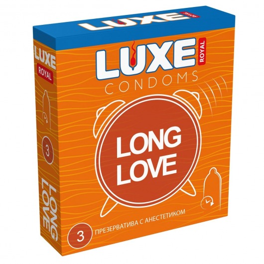 Презервативы с продлевающим эффектом LUXE Royal Long Love - 3 шт. - Luxe - купить с доставкой в Севастополе