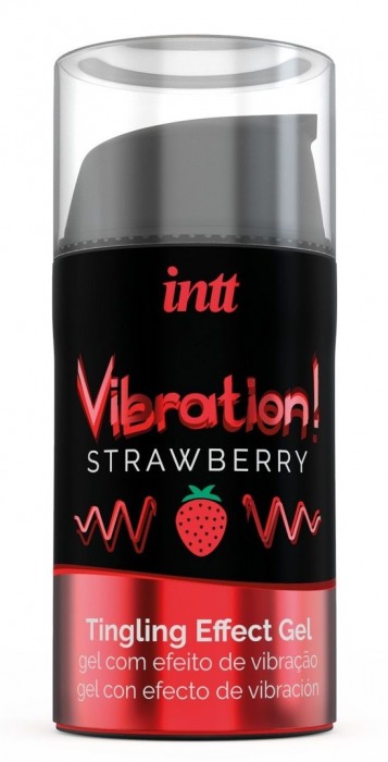 Жидкий интимный гель с эффектом вибрации Vibration! Strawberry - 15 мл. - INTT - купить с доставкой в Севастополе