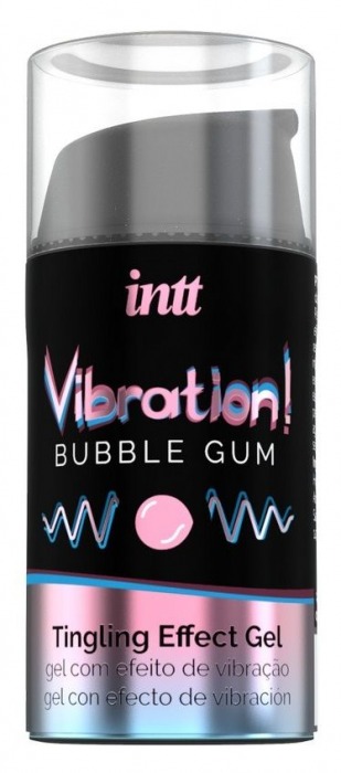 Жидкий интимный гель с эффектом вибрации Vibration! Bubble Gum - 15 мл. - INTT - купить с доставкой в Севастополе