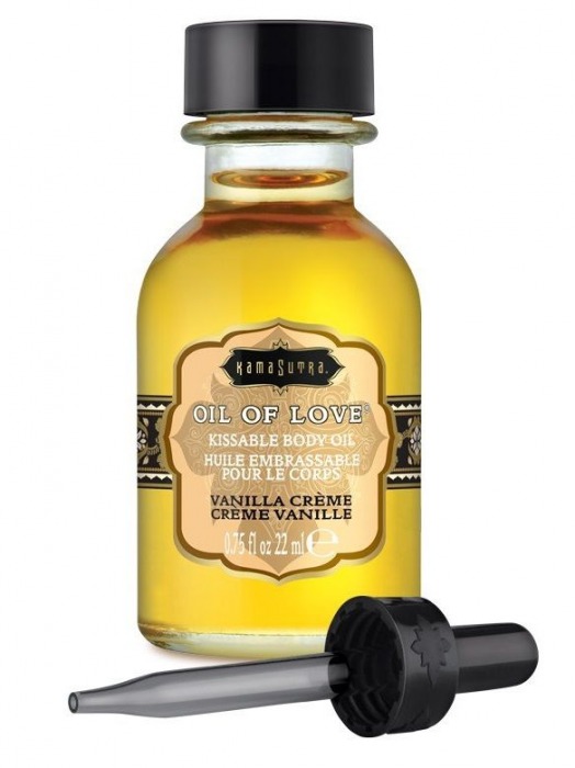 Масло для ласк с ароматом ванили Oil of Love Vanilla Creme - 22 мл. - Kama Sutra - купить с доставкой в Севастополе