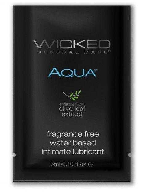 Легкий лубрикант на водной основе с алое Wicked Aqua - 3 мл. - Wicked - купить с доставкой в Севастополе