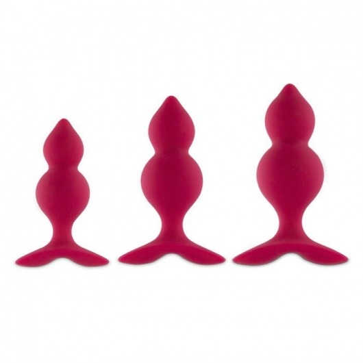 Набор из трех розовых анальный пробок Bibi Twin Butt Plug Set - FeelzToys