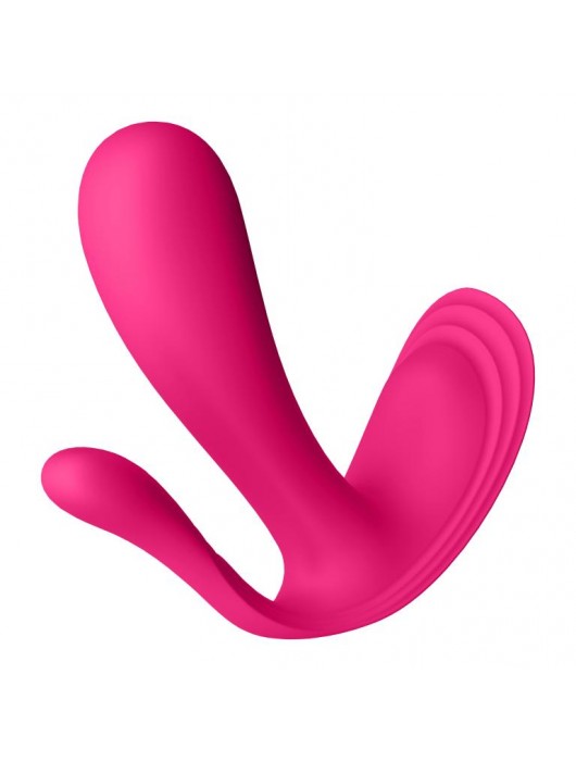 Розовый анально-вагинальный вибромассажер Top Secret+ - Satisfyer