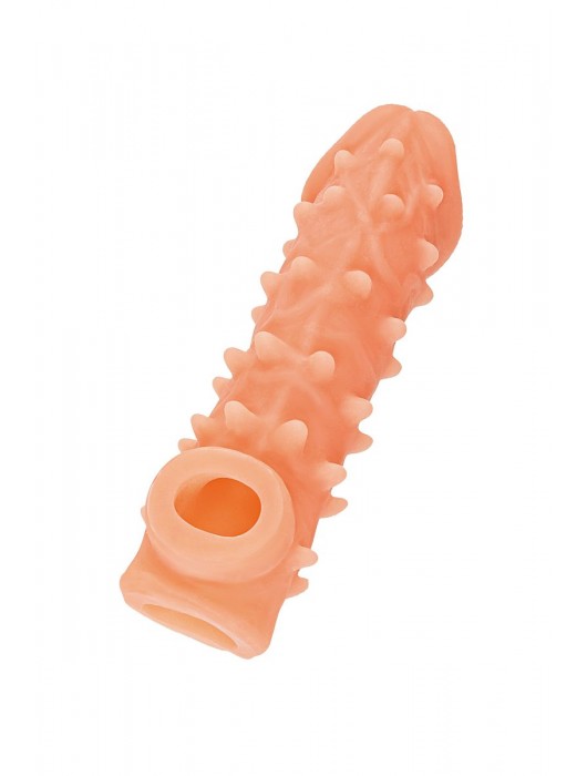 Телесная закрытая насадка с пупырышками Cock Sleeve Size L - 17,6 см. - KOKOS - в Севастополе купить с доставкой