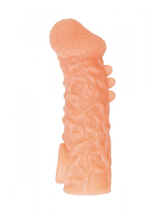 Телесная закрытая насадка с шершавой головкой Cock Sleeve Size S - 13,8 см. - KOKOS - в Севастополе купить с доставкой