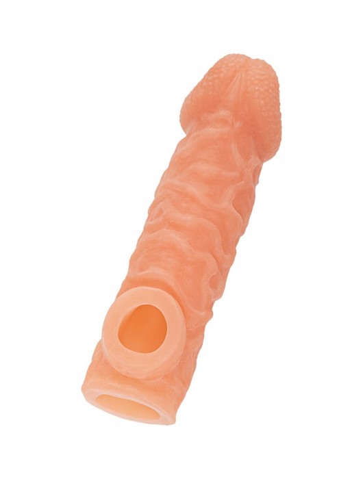 Телесная закрытая насадка с шершавой головкой Cock Sleeve Size S - 13,8 см. - KOKOS - в Севастополе купить с доставкой