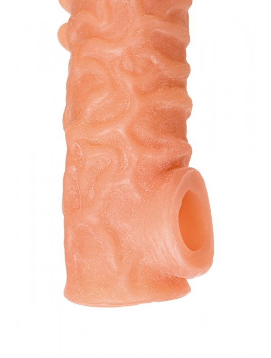 Телесная закрытая насадка с шершавой головкой Cock Sleeve Size S - 13,8 см. - KOKOS - в Севастополе купить с доставкой