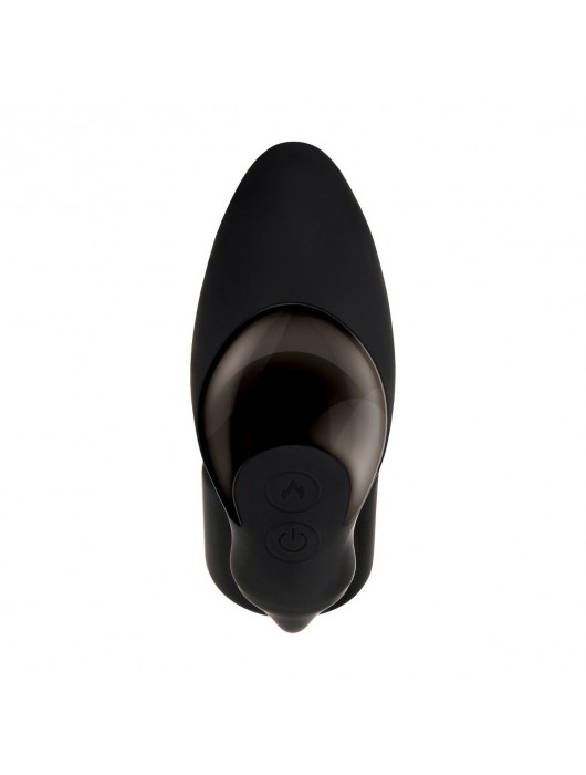 Черный вибромассажер простаты с эрекционным кольцом Strapped   Tapped - Zero Tolerance - в Севастополе купить с доставкой