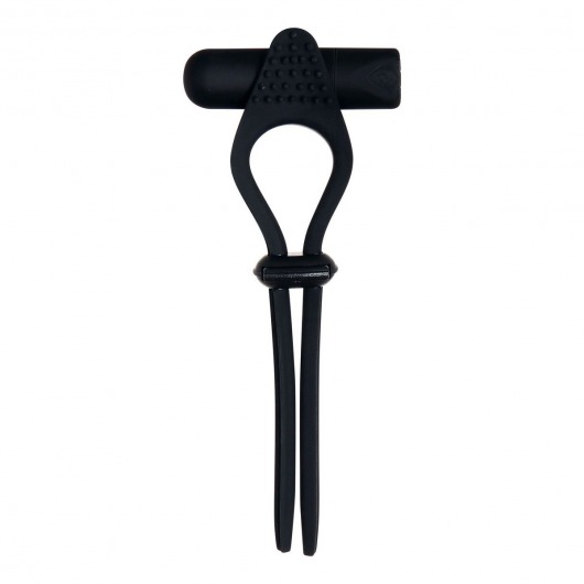 Черное эрекционное лассо с вибропулей Black Tie Affair - Zero Tolerance - в Севастополе купить с доставкой