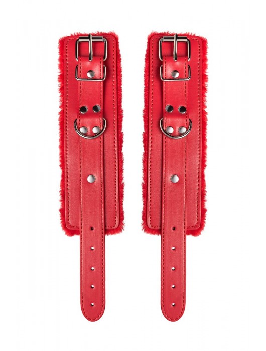 Красные наручники Anonymo из искусственной кожи - ToyFa - купить с доставкой в Севастополе