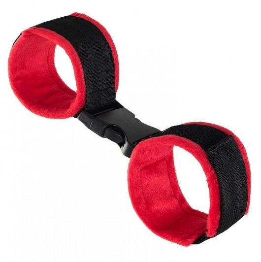 Красно-черные велюровые оковы Anonymo - ToyFa - купить с доставкой в Севастополе