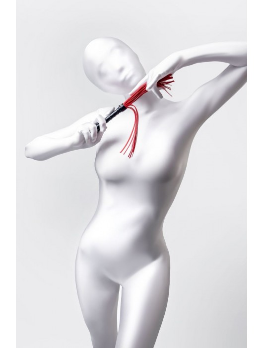 Красно-черный флоггер Anonymo - 28 см. - ToyFa - купить с доставкой в Севастополе