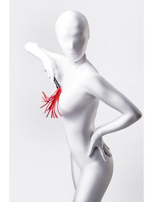 Красно-черный флоггер Anonymo - 28 см. - ToyFa - купить с доставкой в Севастополе