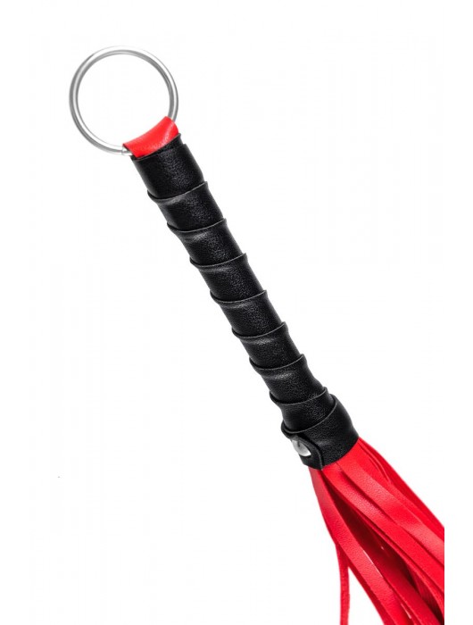 Красно-черный флоггер Anonymo - 28 см. - ToyFa - купить с доставкой в Севастополе