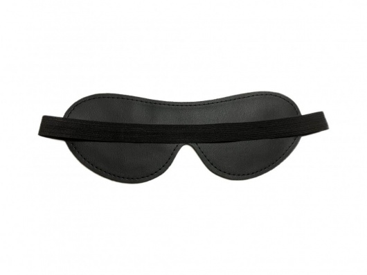 Черная лаковая маска на глаза из эко-кожи - БДСМ Арсенал - купить с доставкой в Севастополе
