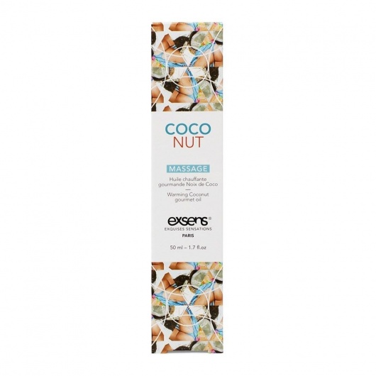 Разогревающее массажное масло с ароматом кокоса Gourmet Coconut - 50 мл. - Exsens - купить с доставкой в Севастополе