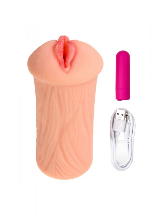 Реалистичный мастурбатор-вагина телесного цвета Elegance.001 с вибрацией - KOKOS - в Севастополе купить с доставкой