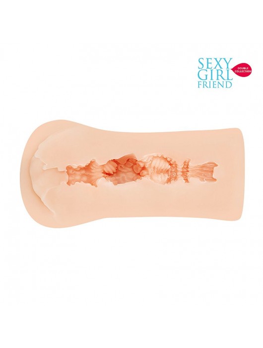 Телесный мастурбатор-вагина со складками на входе - Bior toys - в Севастополе купить с доставкой