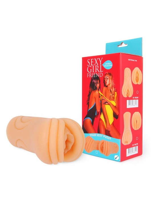 Телесный мастурбатор-вагина со складками на входе - Bior toys - в Севастополе купить с доставкой