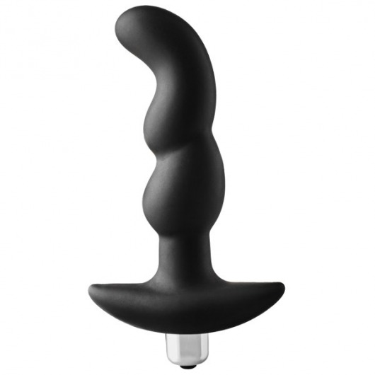 Черная вибропробка для простаты FantASStic Vibrating Prostate Plug - 14,5 см. - Dream Toys - в Севастополе купить с доставкой