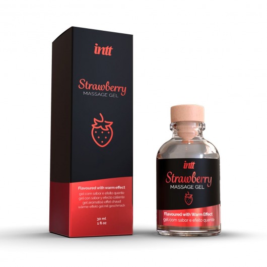 Массажный гель с ароматом клубники Strawberry - 30 мл. - INTT - купить с доставкой в Севастополе