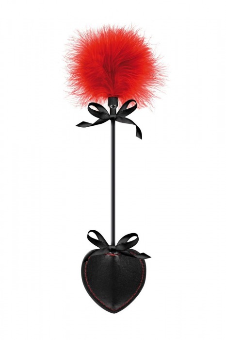 Стек с пуховкой Sweet Caress Feather Whip - 44 см. - Sweet Caress - купить с доставкой в Севастополе