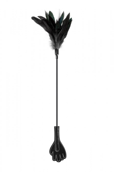 Двусторонний стек-щекоталка Sweet Caress Feather Whip - 58 см. - Sweet Caress - купить с доставкой в Севастополе