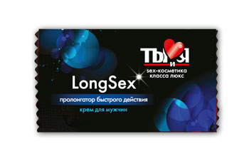 Пролонгирующий крем LongSex в одноразовой упаковке - 1,5 гр. - Биоритм - купить с доставкой в Севастополе