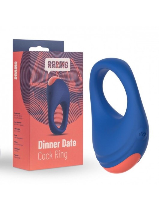 Синее эрекционное кольцо RRRING Dinner Date Cock Ring - FeelzToys - в Севастополе купить с доставкой