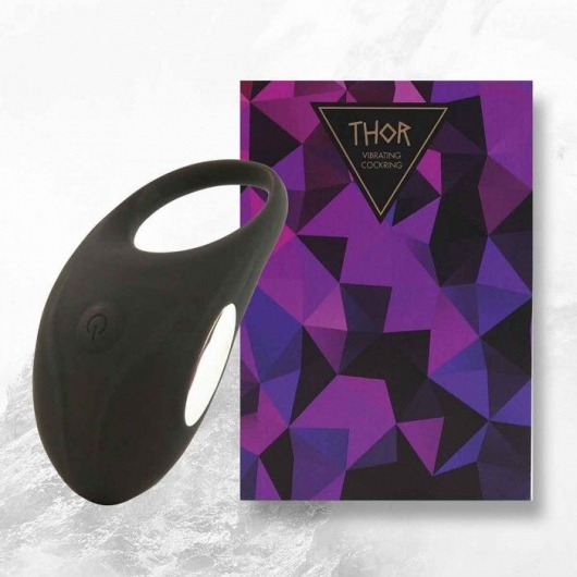 Черное эрекционное виброкольцо Thor Cockring - FeelzToys - в Севастополе купить с доставкой