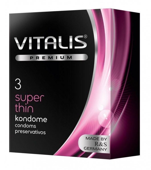 Ультратонкие презервативы VITALIS PREMIUM super thin - 3 шт. - Vitalis - купить с доставкой в Севастополе