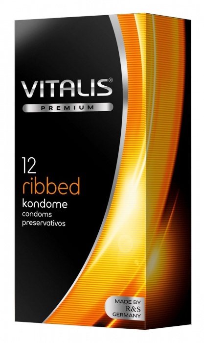 Ребристые презервативы VITALIS PREMIUM ribbed - 12 шт. - Vitalis - купить с доставкой в Севастополе