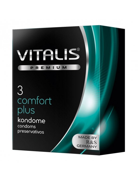 Контурные презервативы VITALIS PREMIUM comfort plus - 3 шт. - Vitalis - купить с доставкой в Севастополе