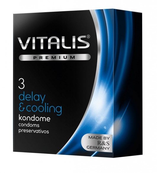 Презервативы VITALIS PREMIUM delay   cooling с охлаждающим эффектом - 3 шт. - Vitalis - купить с доставкой в Севастополе