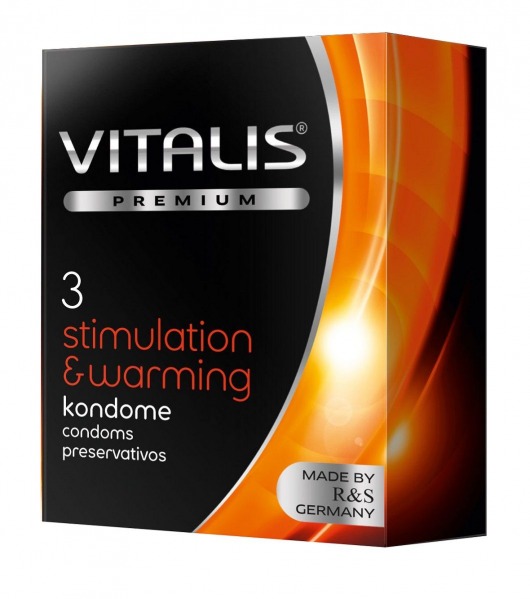 Презервативы VITALIS PREMIUM stimulation   warming с согревающим эффектом - 3 шт. - Vitalis - купить с доставкой в Севастополе