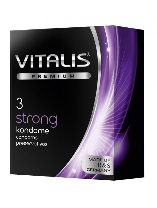 Презервативы с утолщенной стенкой VITALIS PREMIUM strong - 3 шт. - Vitalis - купить с доставкой в Севастополе