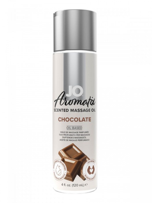Массажное масло JO Aromatix Massage Oil Chocolate с ароматом шоколада - 120 мл. - System JO - купить с доставкой в Севастополе