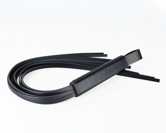 Черная кожаная плеть  Клео  - 60 см. - Sitabella - купить с доставкой в Севастополе