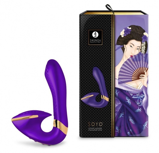 Фиолетовый вибростимулятор SOYO - 17 см. - Shunga