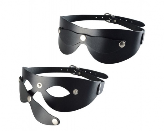 Черная кожаная маска  Новичок - Sitabella - купить с доставкой в Севастополе