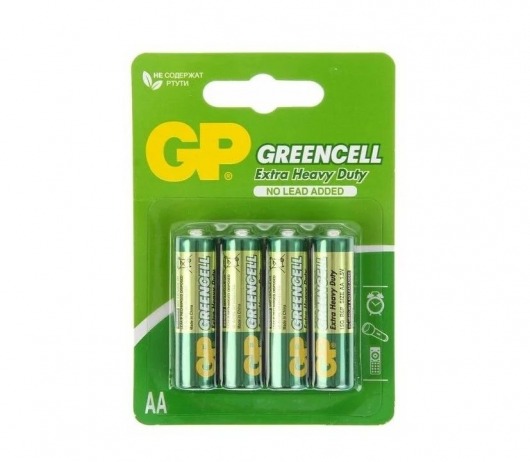 Батарейки солевые GP GreenCell AA/R6G - 4 шт. - Элементы питания - купить с доставкой в Севастополе