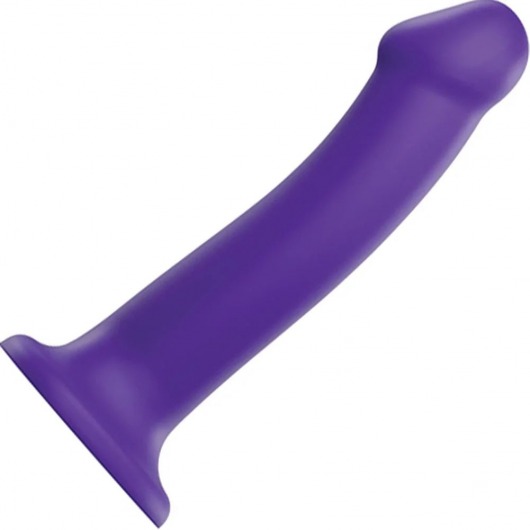 Фиолетовый фаллоимитатор-насадка Strap-On-Me Dildo Dual Density size L - 19 см. - Strap-on-me - купить с доставкой в Севастополе