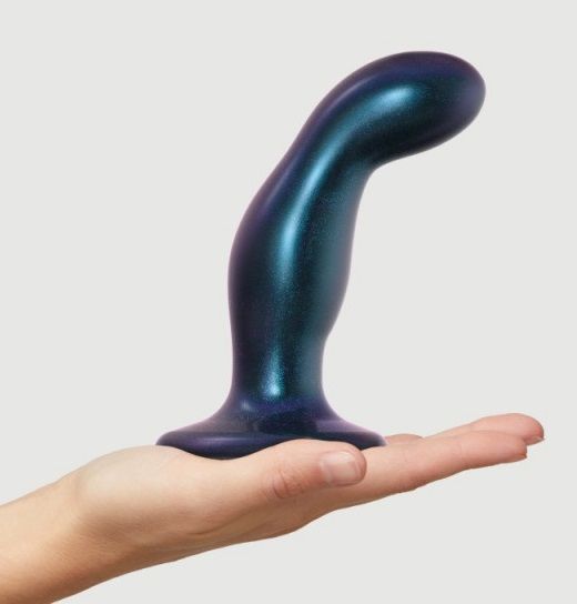 Темно-синяя насадка Strap-On-Me Dildo Plug Snaky size M - Strap-on-me - купить с доставкой в Севастополе