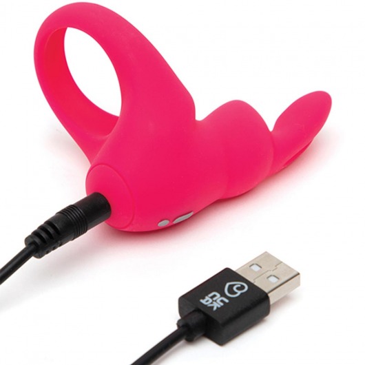 Розовое эрекционное виброкольцо Happy Rabbit Rechargeable Rabbit Cock Ring - Happy Rabbit - в Севастополе купить с доставкой