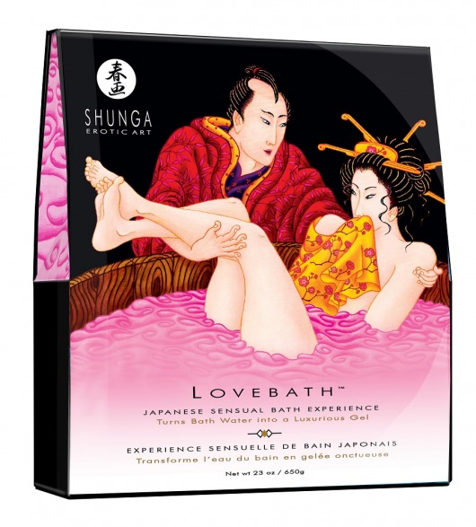 Соль для ванны Lovebath Dragon Fruit, превращающая воду в гель - 650 гр. - Shunga - купить с доставкой в Севастополе