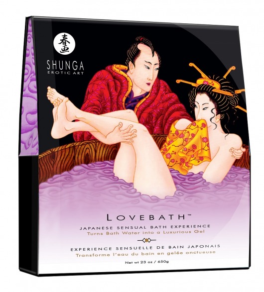 Соль для ванны Lovebath Sensual lotus, превращающая воду в гель - 650 гр. - Shunga - купить с доставкой в Севастополе