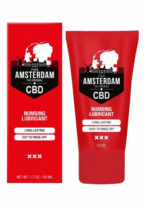 Пролонгирующий лубрикант Numbing CBD from Amsterdam - 50 мл. - Shots Media BV - купить с доставкой в Севастополе