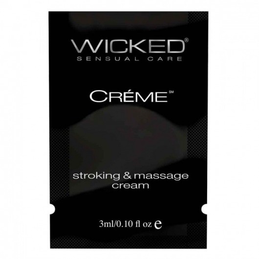 Крем для массажа и мастурбации Wicked Stroking and Massage Creme - 3 мл. - Wicked - купить с доставкой в Севастополе